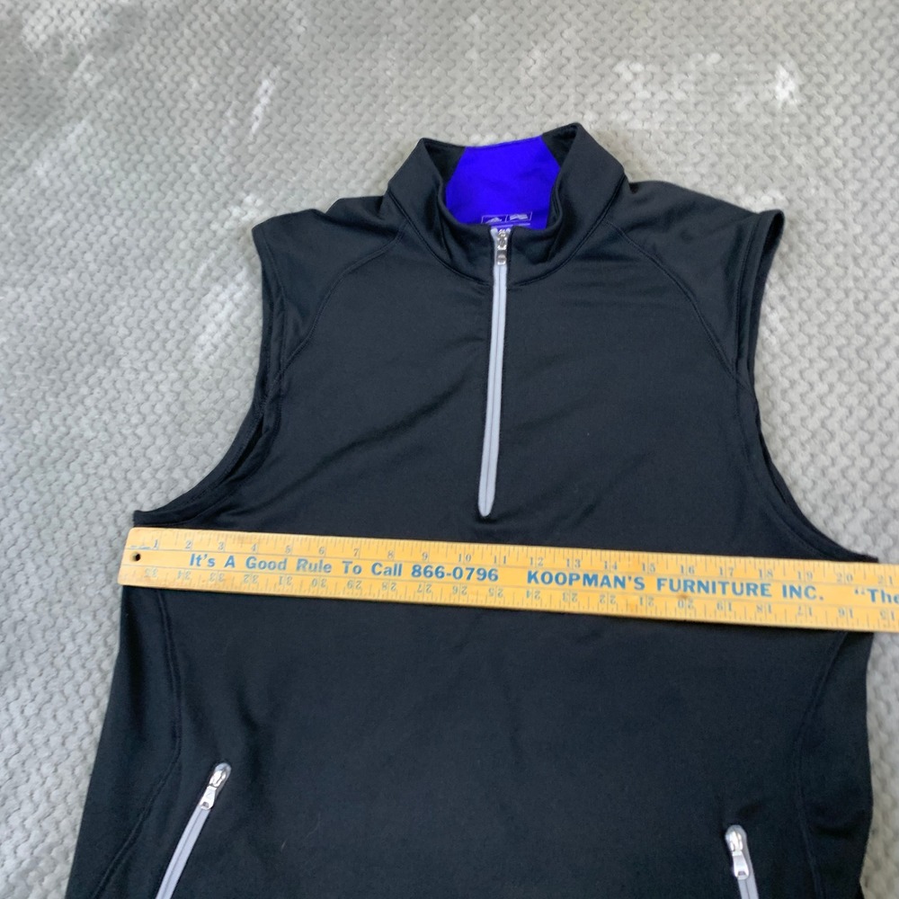 Adidas Climaheat Vest Mens Medium Black Purple Quarter Zip Golf Pullover - Picture 2 of 9